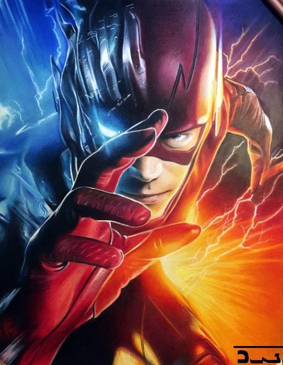 Savitar / Flash, ink & marker by Danny Daniel (Character Art)