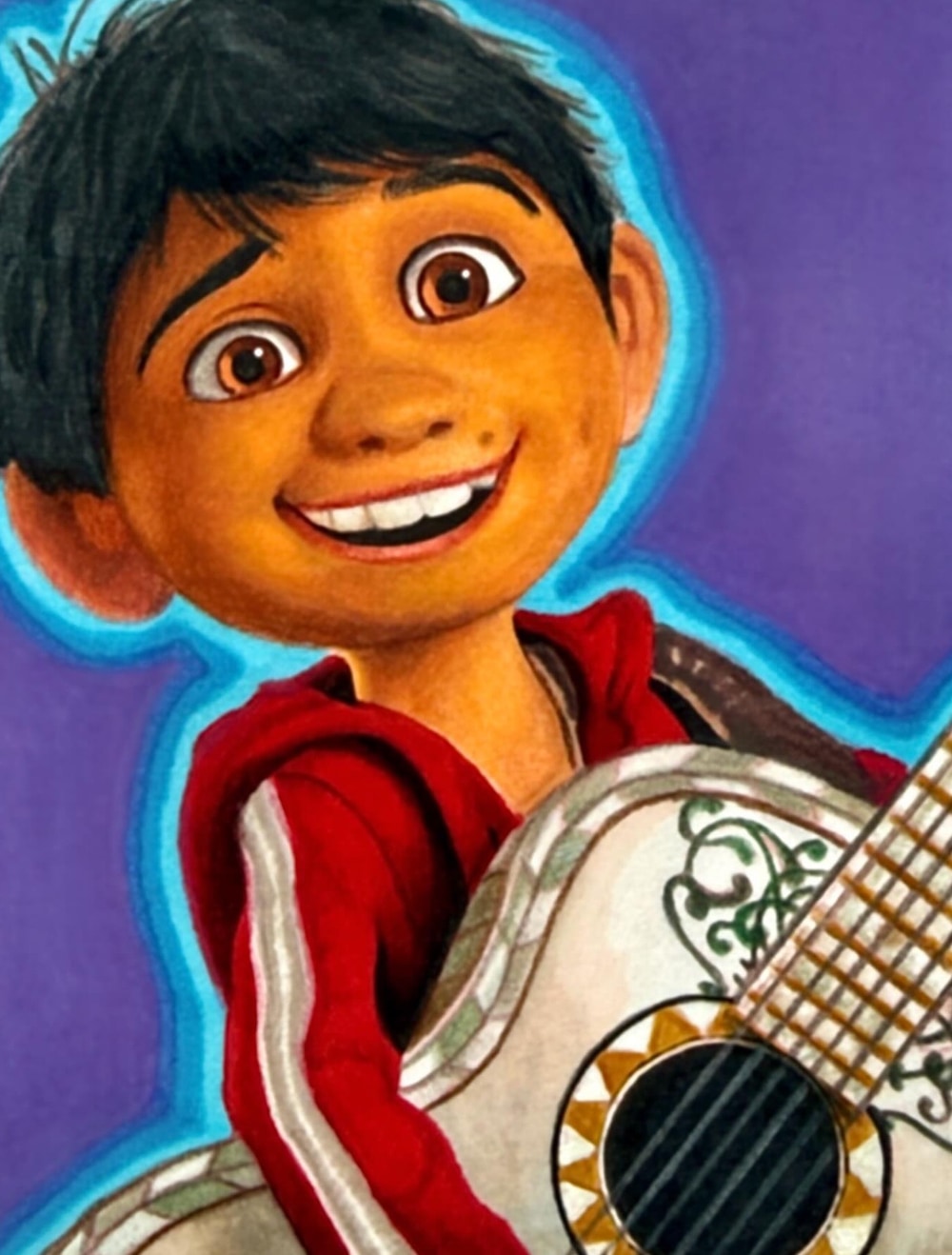 Miguel, hand-drawn trading card art by Danny Daniel (Disney & Pixar)