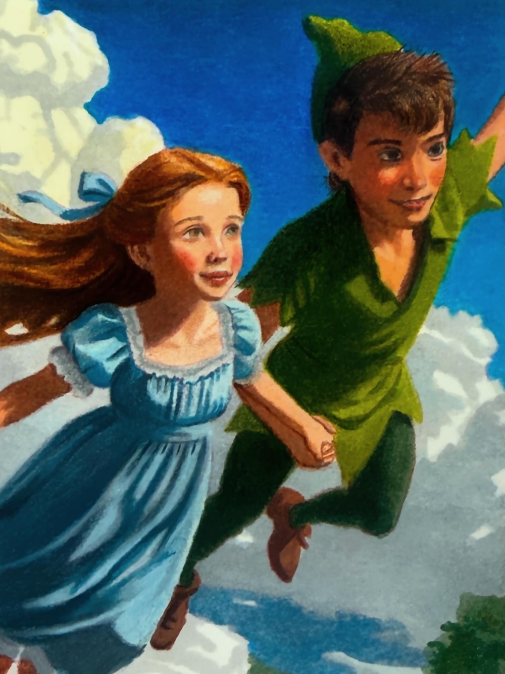 Peter & Wendy, hand-drawn trading card art by Danny Daniel (Peter Pan)