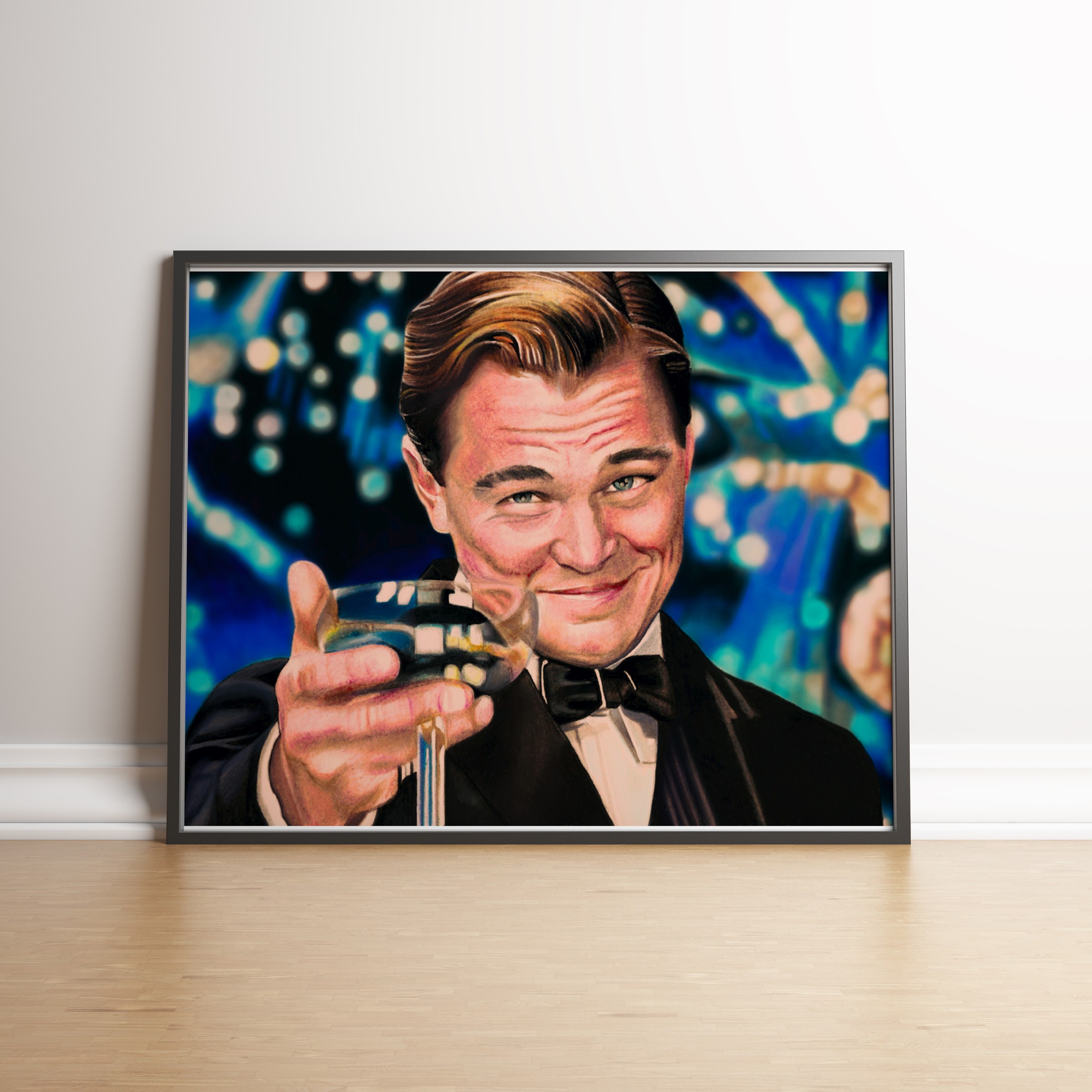 The Great Gatsby, framed in a room