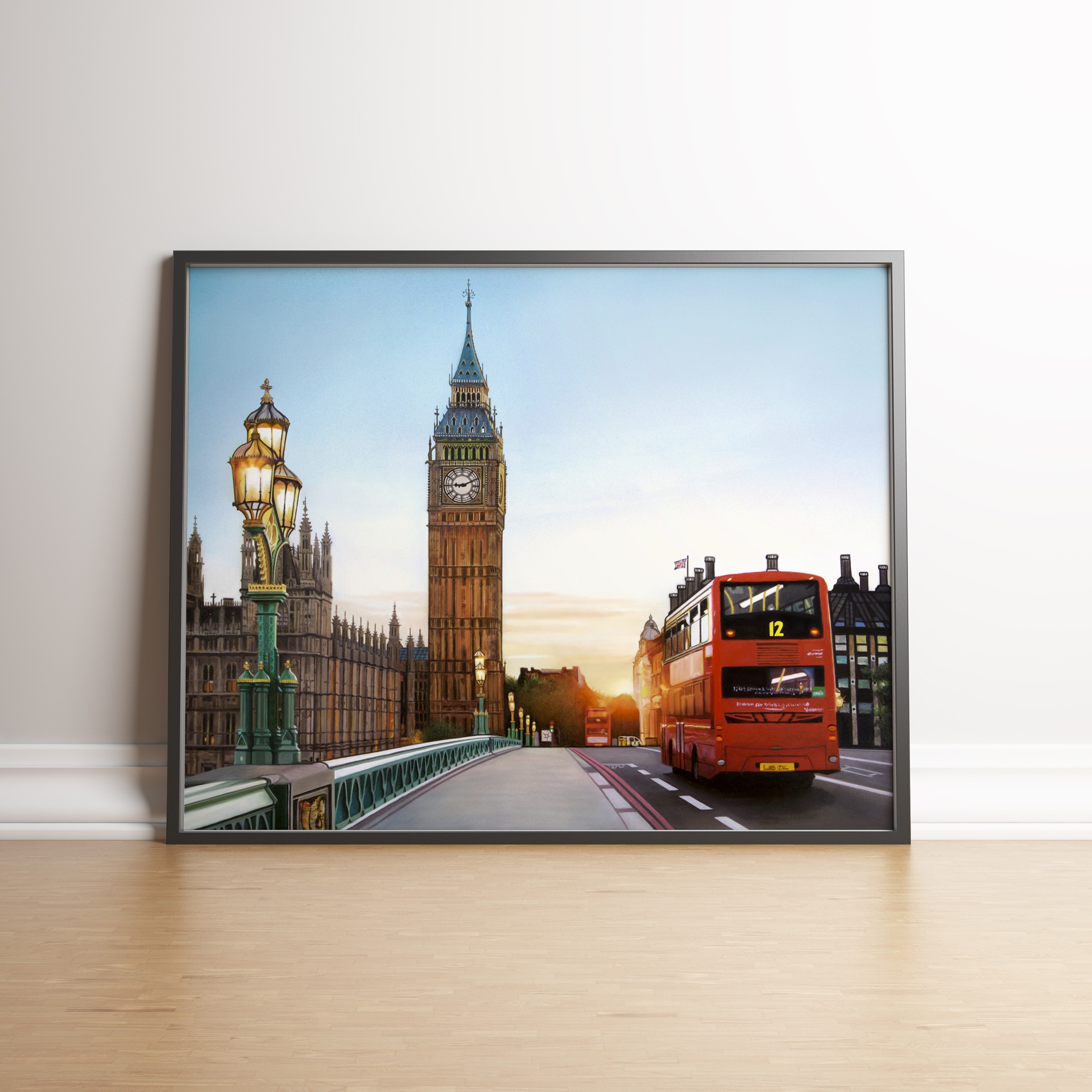 London, Westminster, framed in a room