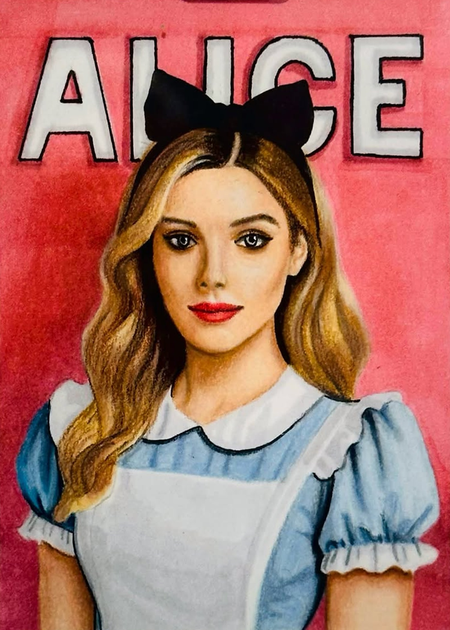 Alice, hand-drawn trading card art by Danny Daniel (Alice in Wonderland)