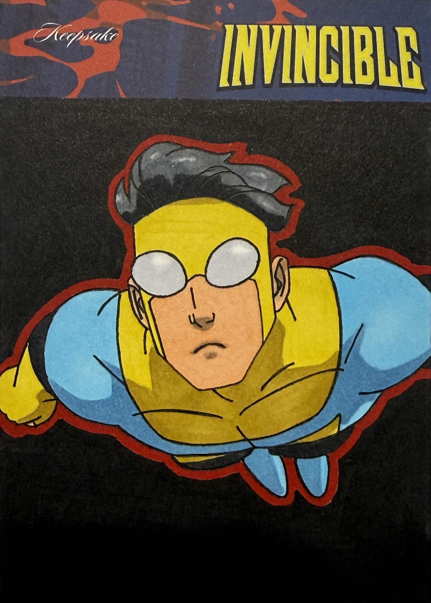 Invincible Keepsake, hand-drawn trading card art by Danny Daniel (Invincible licensed work)